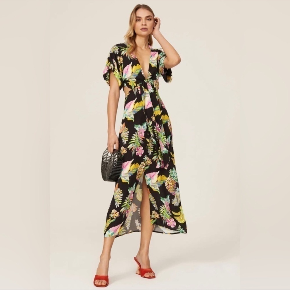 New Le Superbe Mai Tai Might I Dress in Black Tropi Cali Size 0 - Picture 2 of 13